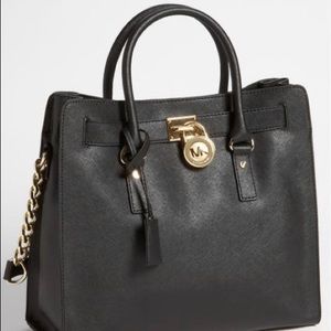 Michael Kors Large Hamilton Tote- Black